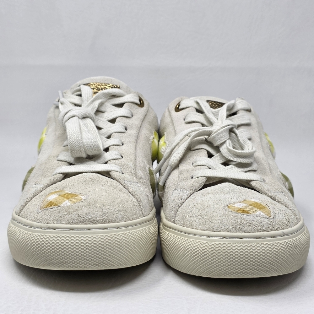 Kurt Geiger Lane Love Sneaker Low Top Lace Up Shoes Gingham Hearts Size EU 38 - Picture 8 of 10